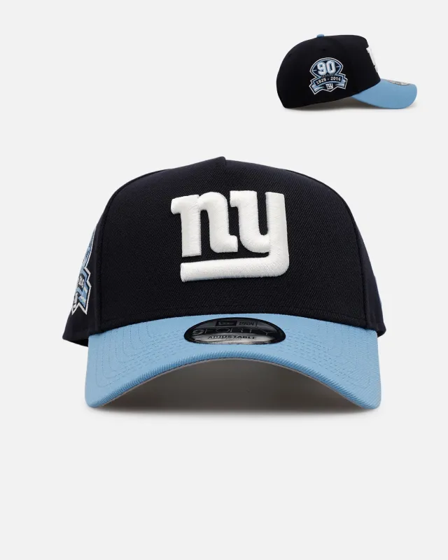 New Era New York Giants 'Ocean' 9FORTY A-Frame Snapback Navy/Sky Blue sold by Culture Kings