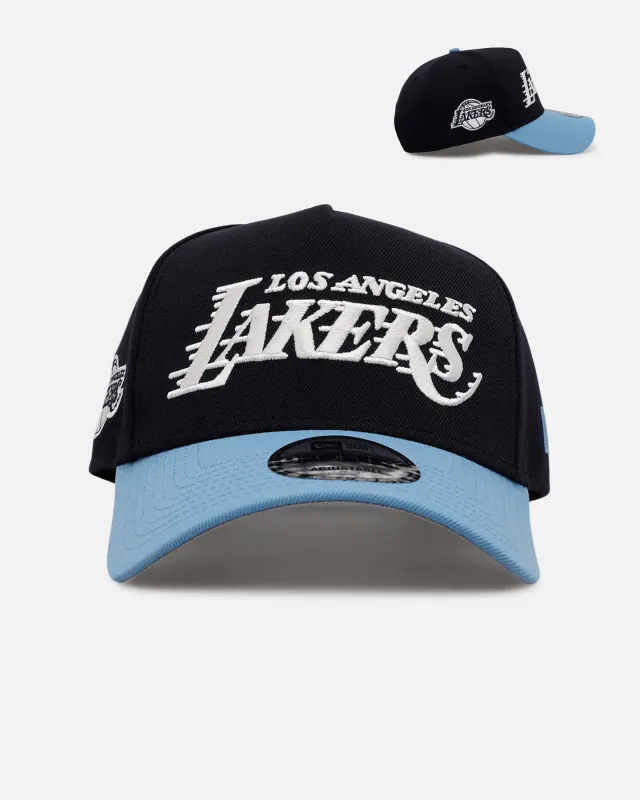 New Era Los Angeles Lakers 'Ocean' 9FORTY A-Frame Snapback Navy/Sky Blue sold by Culture Kings