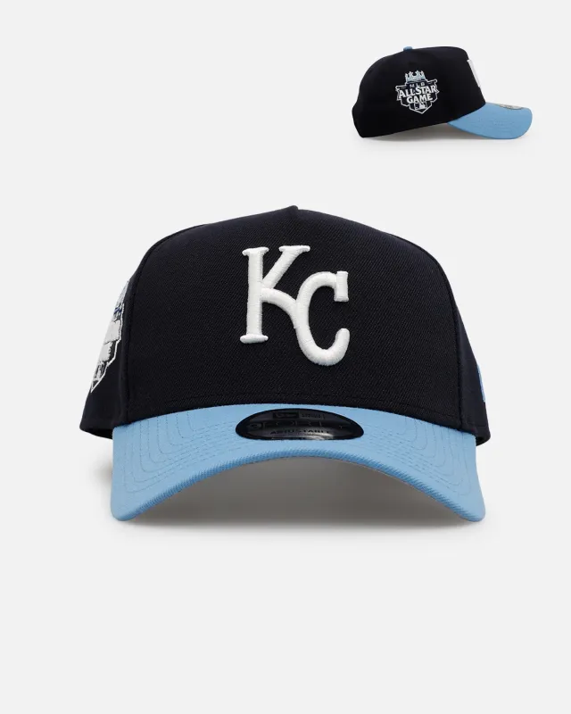 New Era Kansas City Royals 'Ocean' 9FORTY A-Frame Snapback Navy/Sky Blue sold by Culture Kings