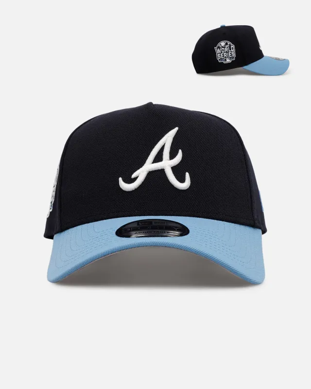 New Era Atlanta Braves 'Ocean' 9FORTY A-Frame Snapback Navy/Sky Blue sold by Culture Kings