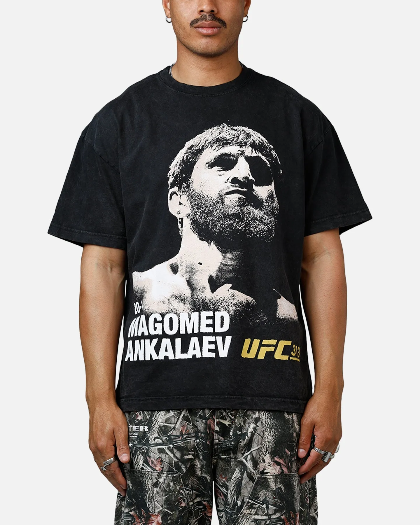 UFC By Culture Kings Magomed Ankalaev 313 T-Shirt Black Acidwash sold by Culture Kings