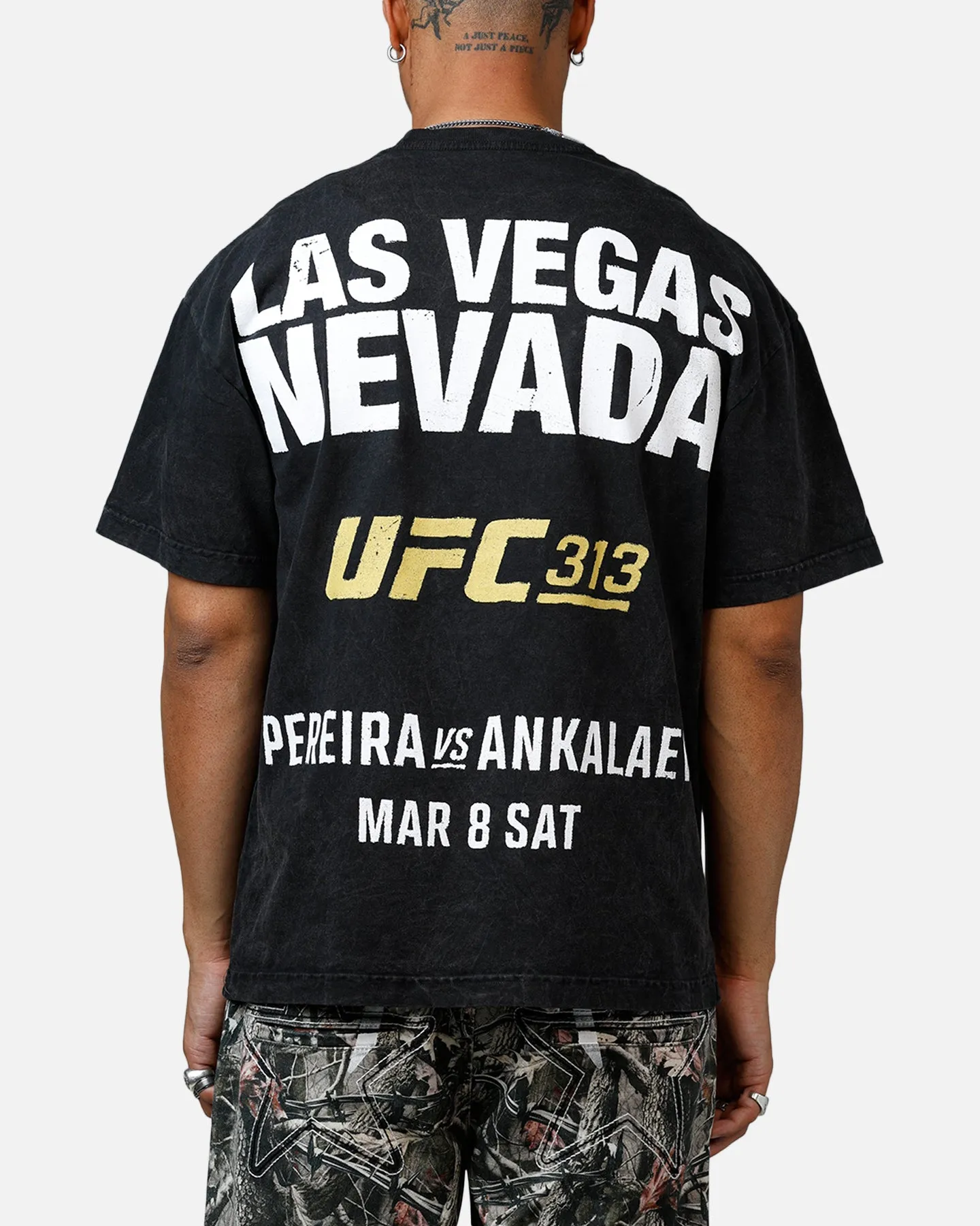 UFC By Culture Kings Magomed Ankalaev 313 T-Shirt Black Acidwash sold by Culture Kings product image thumbnail 2