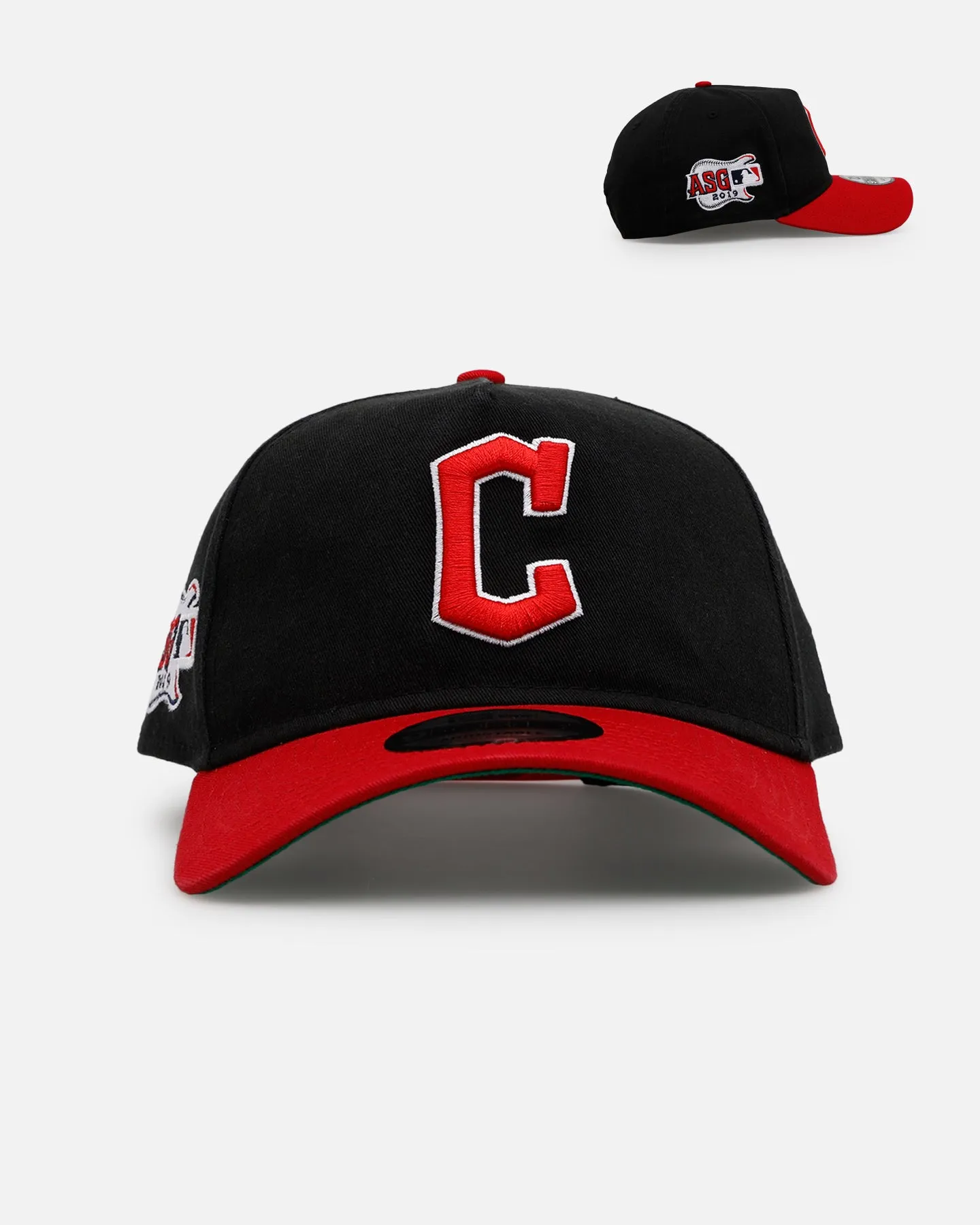 New Era Cleveland Guardians 'Pigment Dye Two Tone' 9FORTY A-Frame Snapback Black/Official Team Color sold by Culture Kings