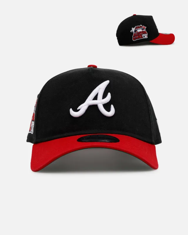 New Era Atlanta Braves 'Pigment Dye Two Tone' 9FORTY A-Frame Snapback Black/Official Team Color sold by Culture Kings