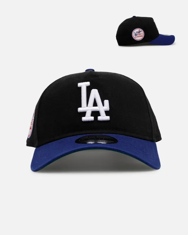New Era Los Angeles Dodgers 'Pigment Dye Two Tone' 9FORTY A-Frame Snapback Black/Official Team Color sold by Culture Kings