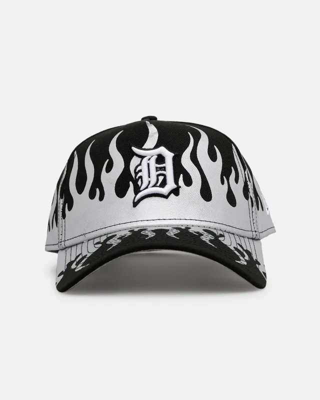 New Era Detroit Tigers 'Metallic Flames' 9FORTY A-Frame Snapback Black/Silver sold by Culture Kings