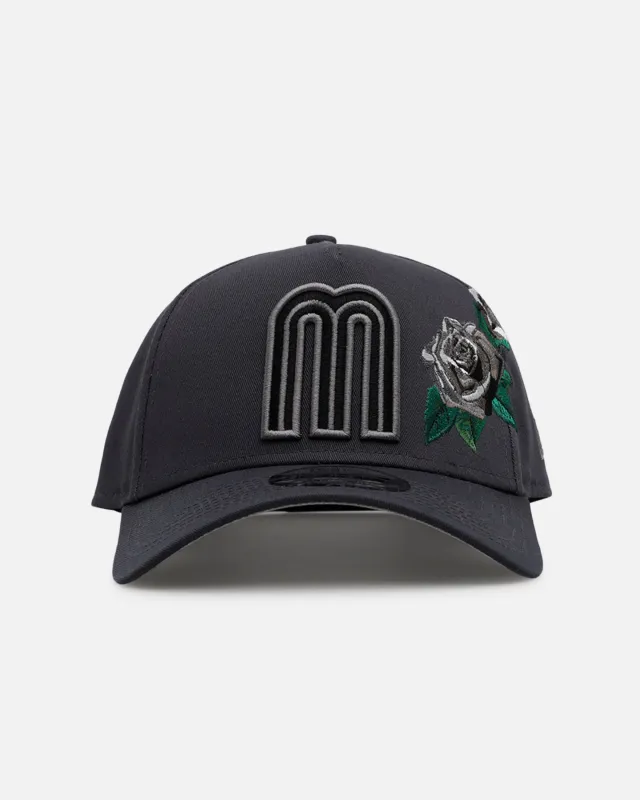 New Era Mexico National Baseball Team 'Gray Tonal Rose Embroidery' 9FORTY A-Frame Snapback Gray sold by Culture Kings