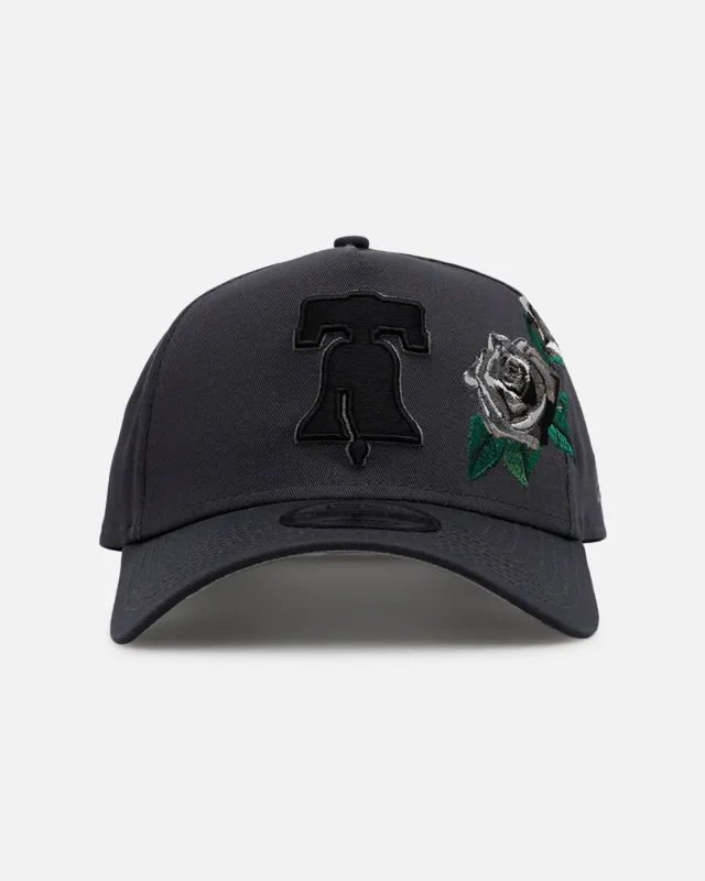 New Era Philadelphia Phillies 'Gray Tonal Rose Embroidery' 9FORTY A-Frame Snapback Gray sold by Culture Kings