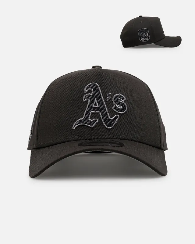 New Era Oakland Athletics 'Carbon Weave' 9FORTY A-Frame Snapback Black sold by Culture Kings
