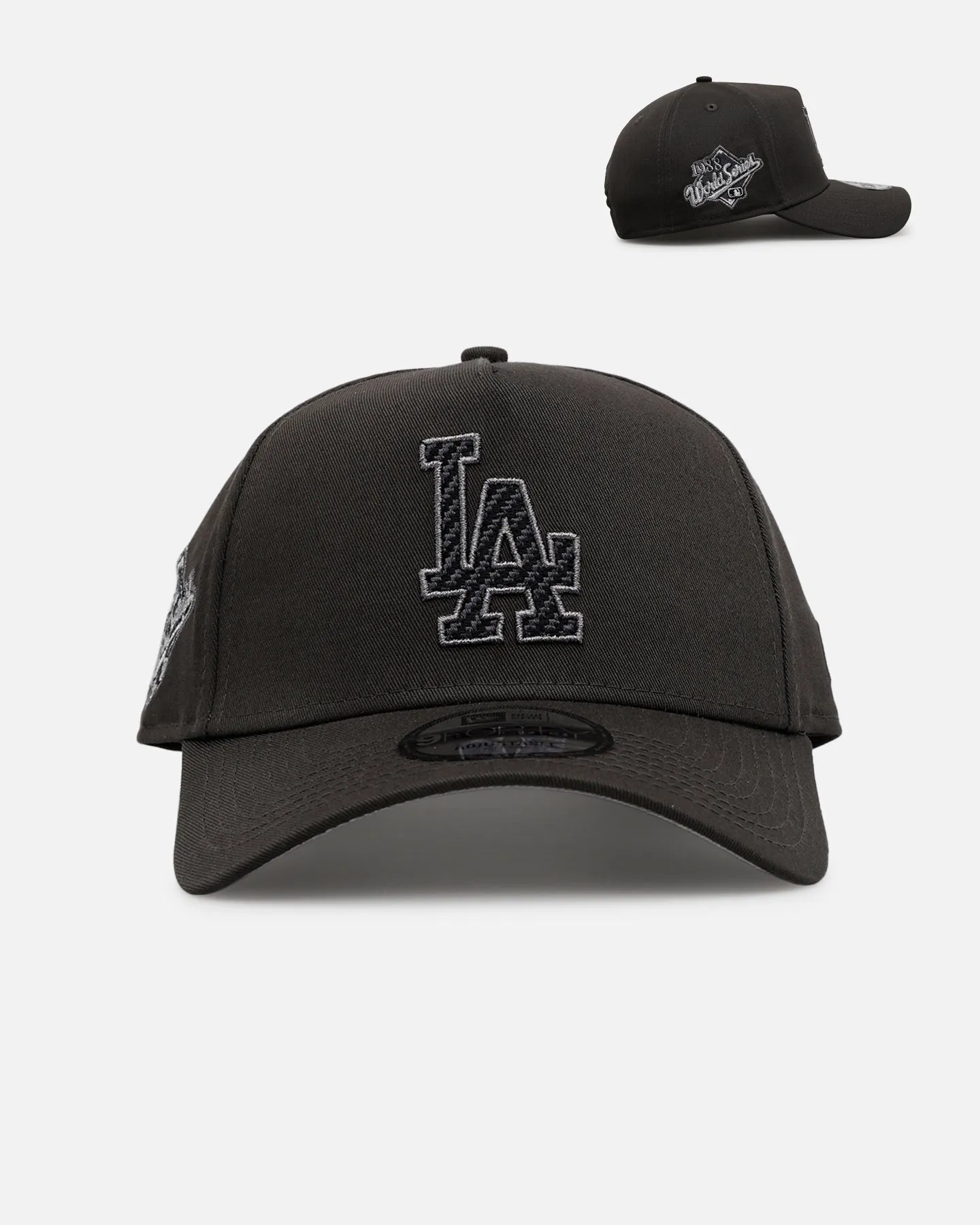 New Era Los Angeles Dodgers 'Carbon Weave' 9FORTY A-Frame Snapback Black sold by Culture Kings