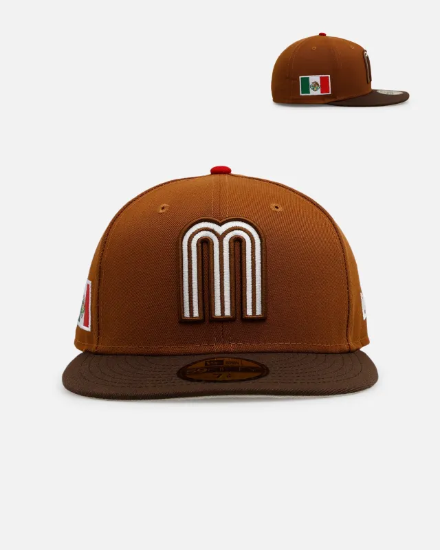 New Era Mexico National Baseball Team 'Root Beer Float' 59FIFTY Fitted Walnut sold by Culture Kings