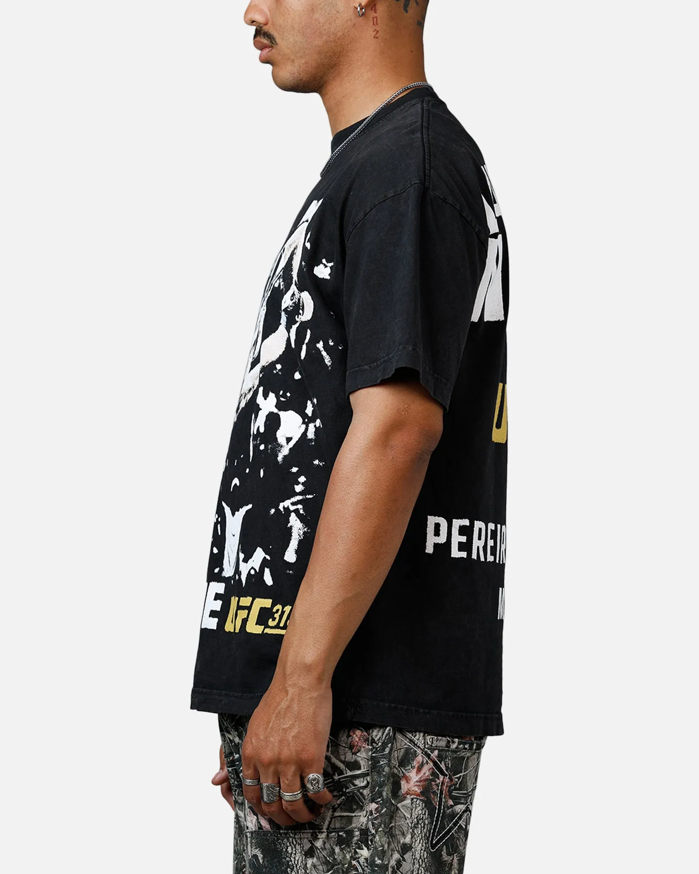 UFC By Culture Kings Justin Gaethje 313 T-Shirt Black Acidwash sold by Culture Kings product image thumbnail 5