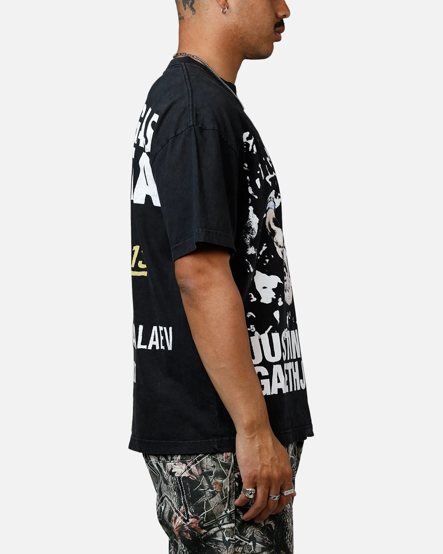 UFC By Culture Kings Justin Gaethje 313 T-Shirt Black Acidwash sold by Culture Kings product image thumbnail 4