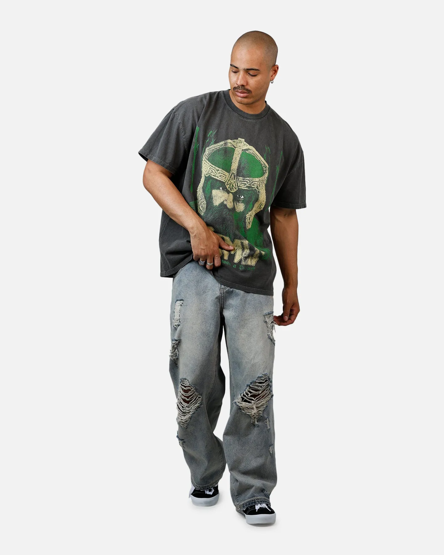 American Thrift X Lord Of The Rings Gimli Toss Heavyweight T-Shirt Black Wash sold by Culture Kings product image thumbnail 3