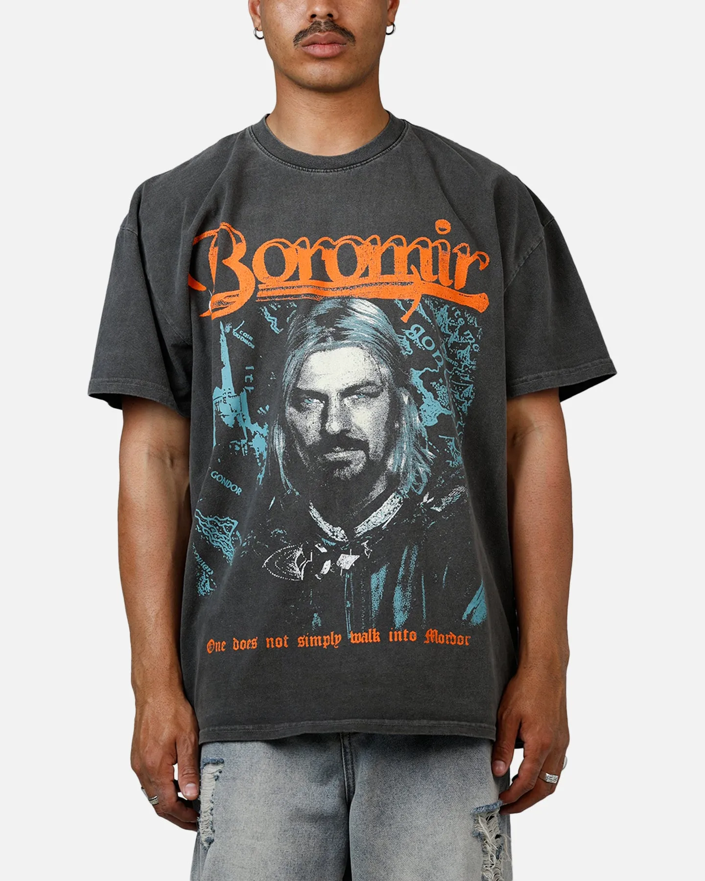 American Thrift X Lord Of The Rings Boromir Heavyweight T-Shirt Black Wash sold by Culture Kings