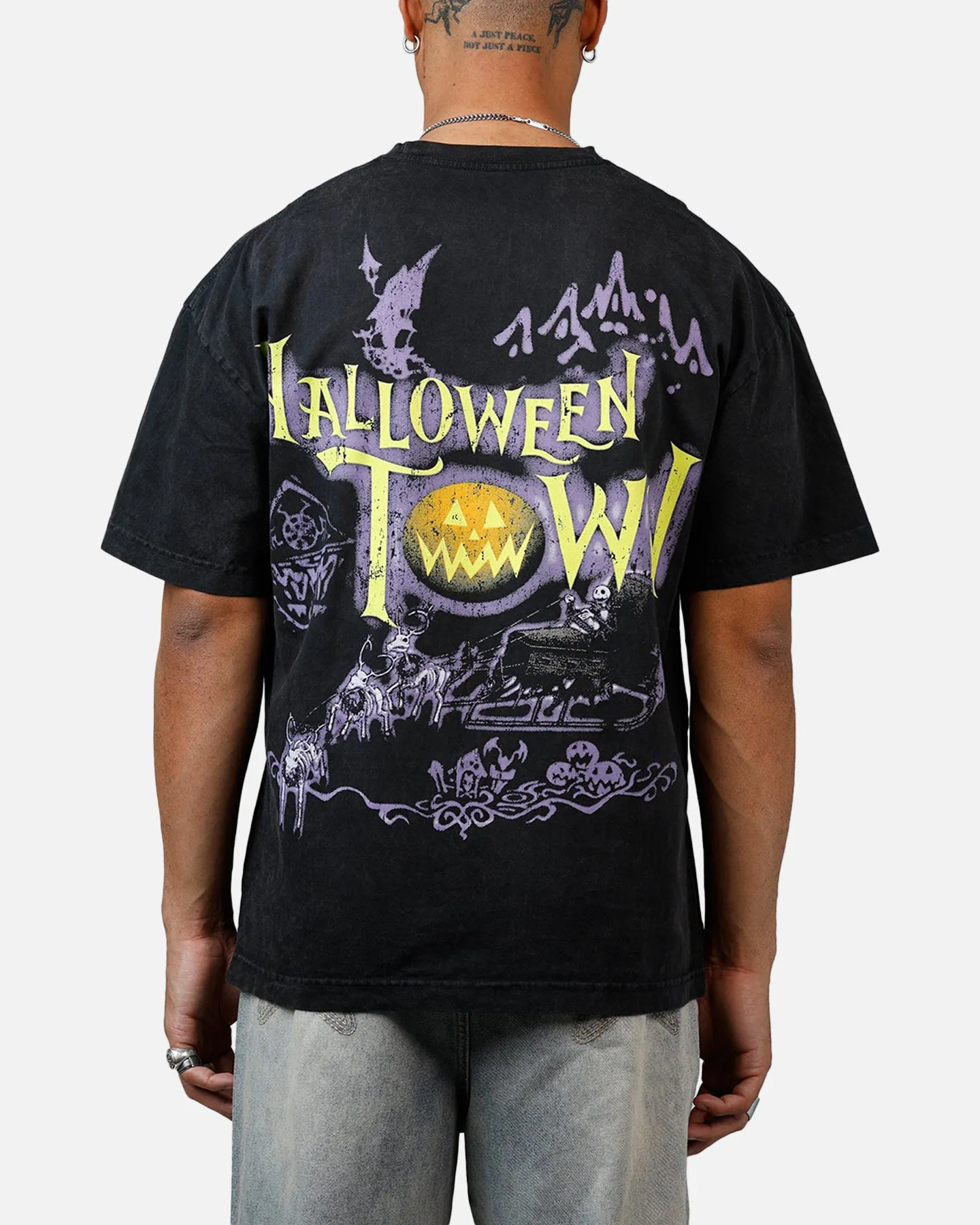 Goat Crew Disney Kingdom Hearts Halloween Town Heavyweight T-Shirt Black Acidwash sold by Culture Kings product image thumbnail 2