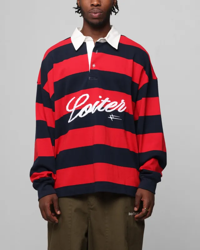 Loiter Sunday Rugby Jersey Red/Navy sold by Culture Kings