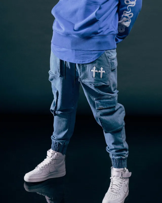 Saint Morta Day of the Dead Joggers Light Blue sold by Culture Kings