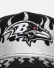 New Era Baltimore Ravens 'Metallic Flames' 9FORTY A-Frame Snapback Black/Silver sold by Culture Kings