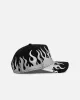 New Era Atlanta Braves 'Metallic Flames' 9FORTY A-Frame Snapback Black/Silver sold by Culture Kings