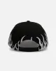 New Era Atlanta Braves 'Metallic Flames' 9FORTY A-Frame Snapback Black/Silver sold by Culture Kings