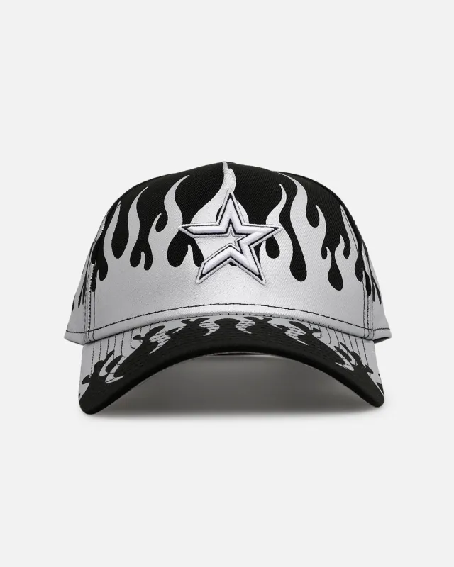 New Era Houston Astros 'Metallic Flames' 9FORTY A-Frame Snapback Black/Silver sold by Culture Kings