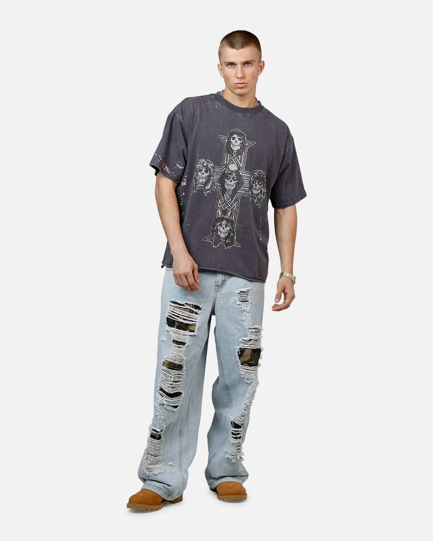 Bravado Guns N Roses Cross T-Shirt Washed Black sold by Culture Kings product image thumbnail 2