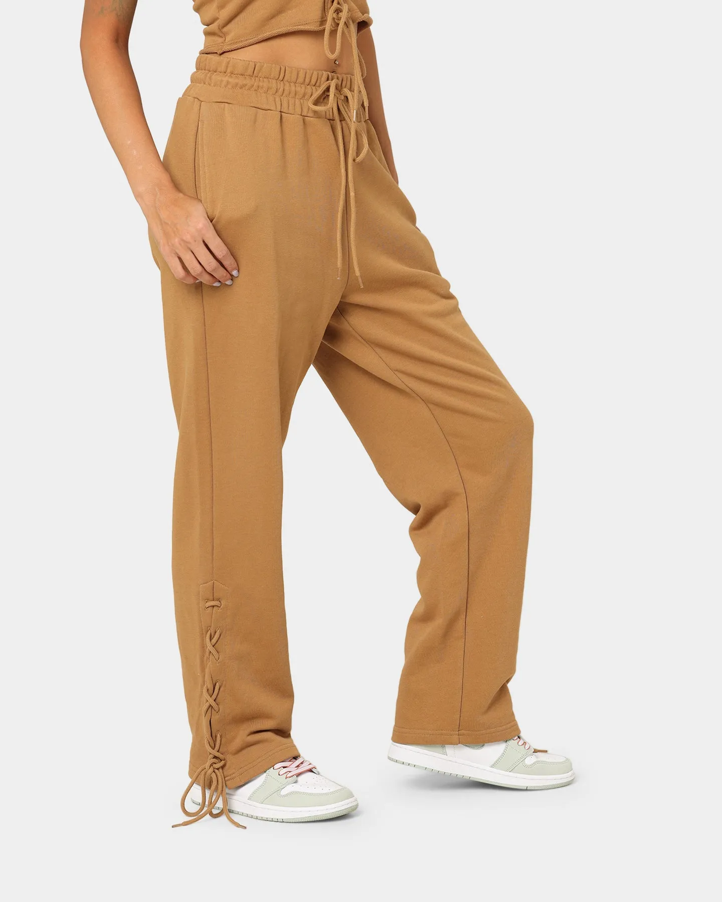 EN ES Women's Mason Lace Up Track Pants Tan sold by Culture Kings product image thumbnail 5