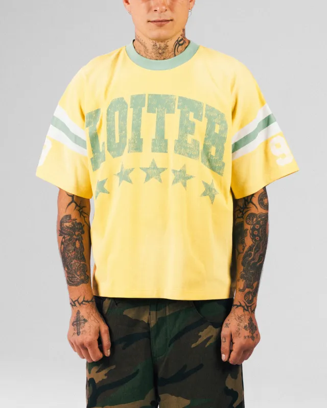 Loiter Star Jersey T-Shirt Yellow sold by Culture Kings