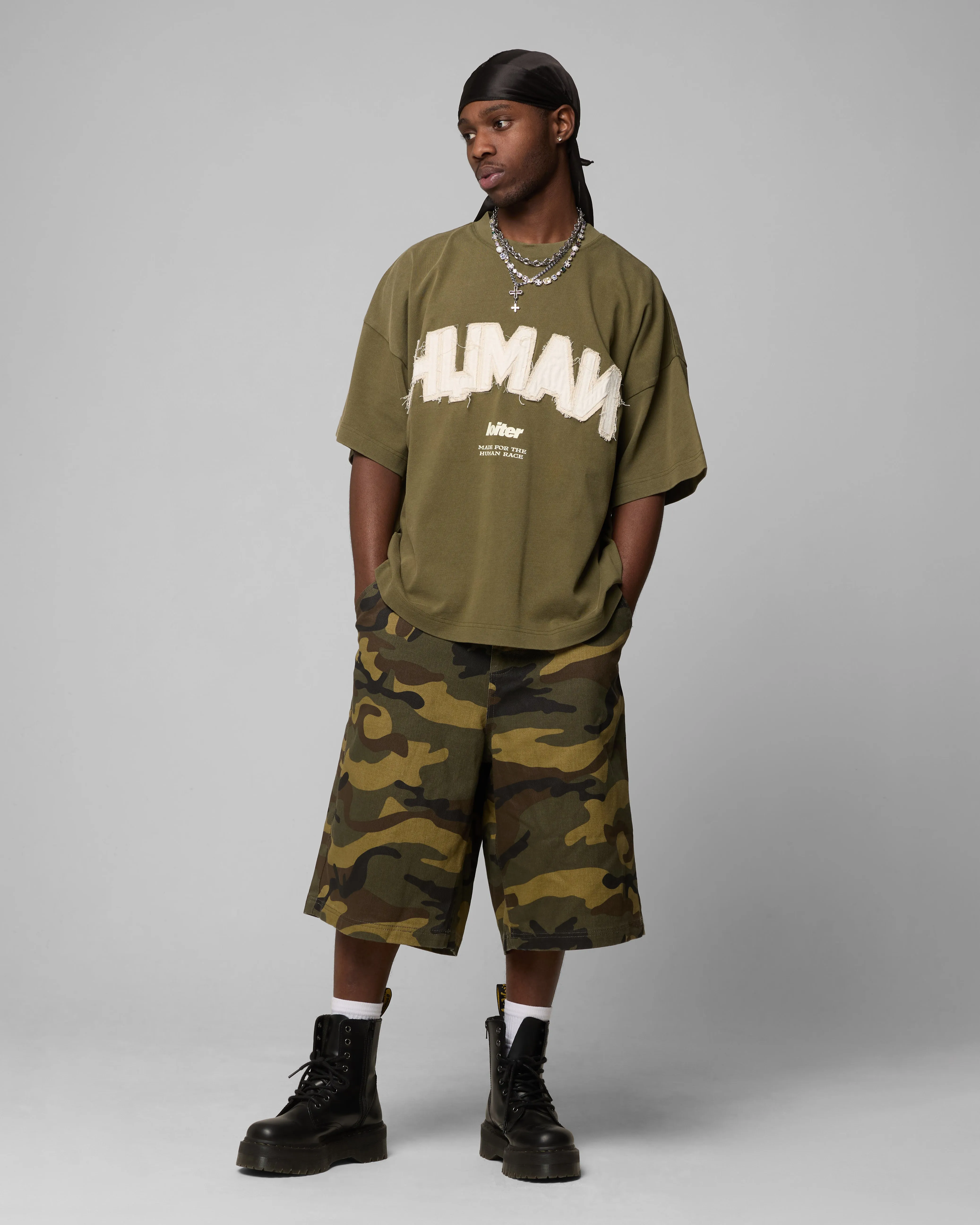 Loiter Human Box T-Shirt Vintage Khaki sold by Culture Kings product image thumbnail 3