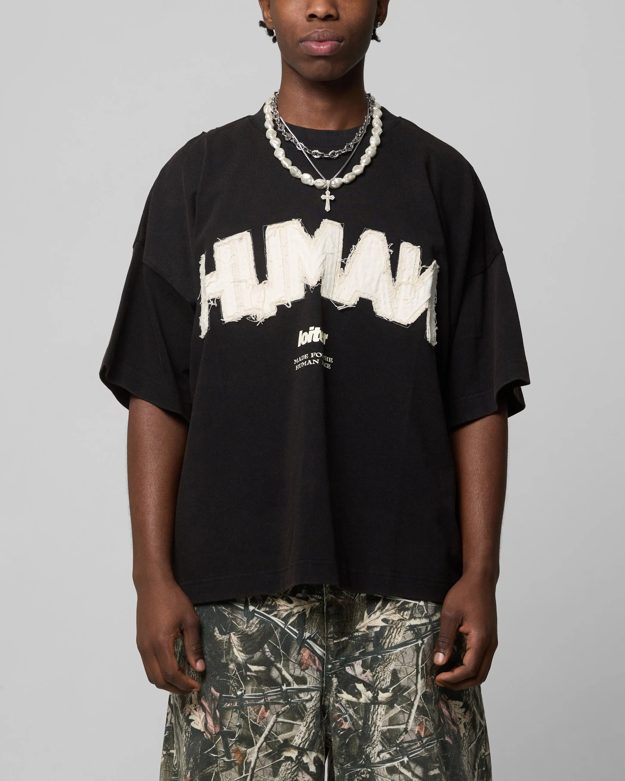 Loiter Human Box T-Shirt Vintage Black sold by Culture Kings