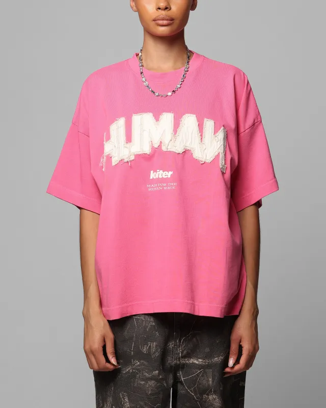 Loiter Human Box T-Shirt Pink sold by Culture Kings