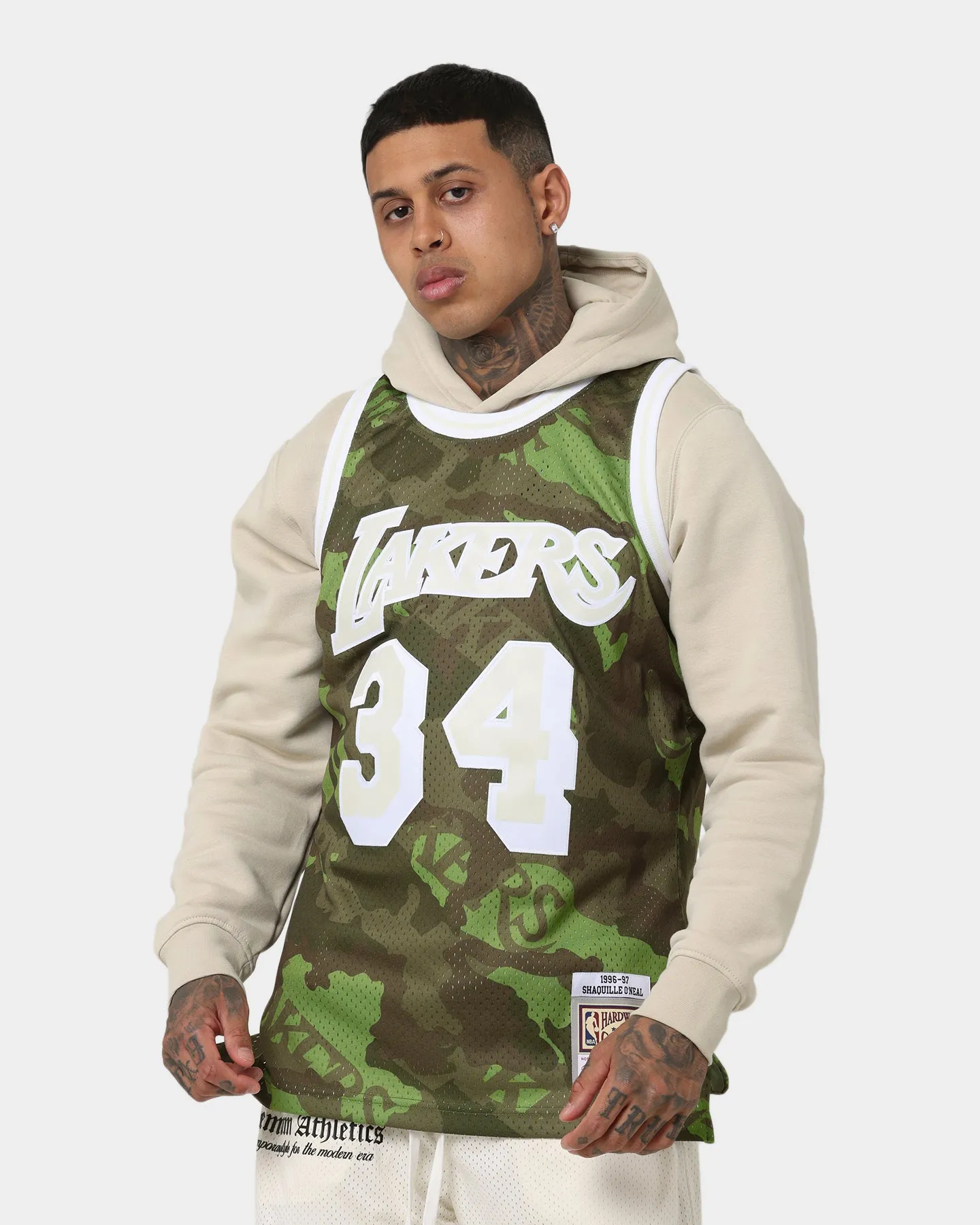 Mitchell & Ness Los Angeles Lakers '96-'97 Camo Swing Jersey Green Camo sold by Culture Kings