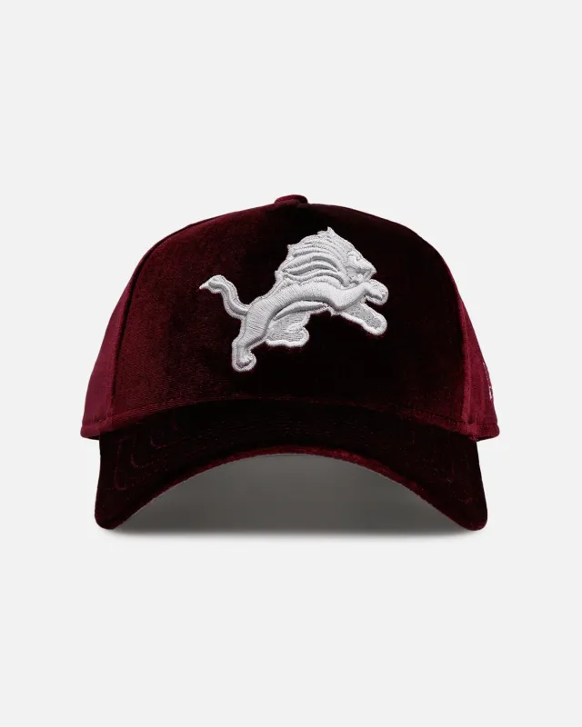 New Era Detroit Lions 'Velvet Dreams 2.0' 9FORTY A-Frame Snapback Burgundy sold by Culture Kings