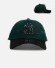 New Era New York Yankees 'Gothic Script Two Tone' 9FORTY A-Frame Snapback Dark Green/Black sold by Culture Kings