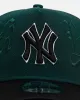 New Era New York Yankees 'Gothic Script Two Tone' 9FORTY A-Frame Snapback Dark Green/Black sold by Culture Kings
