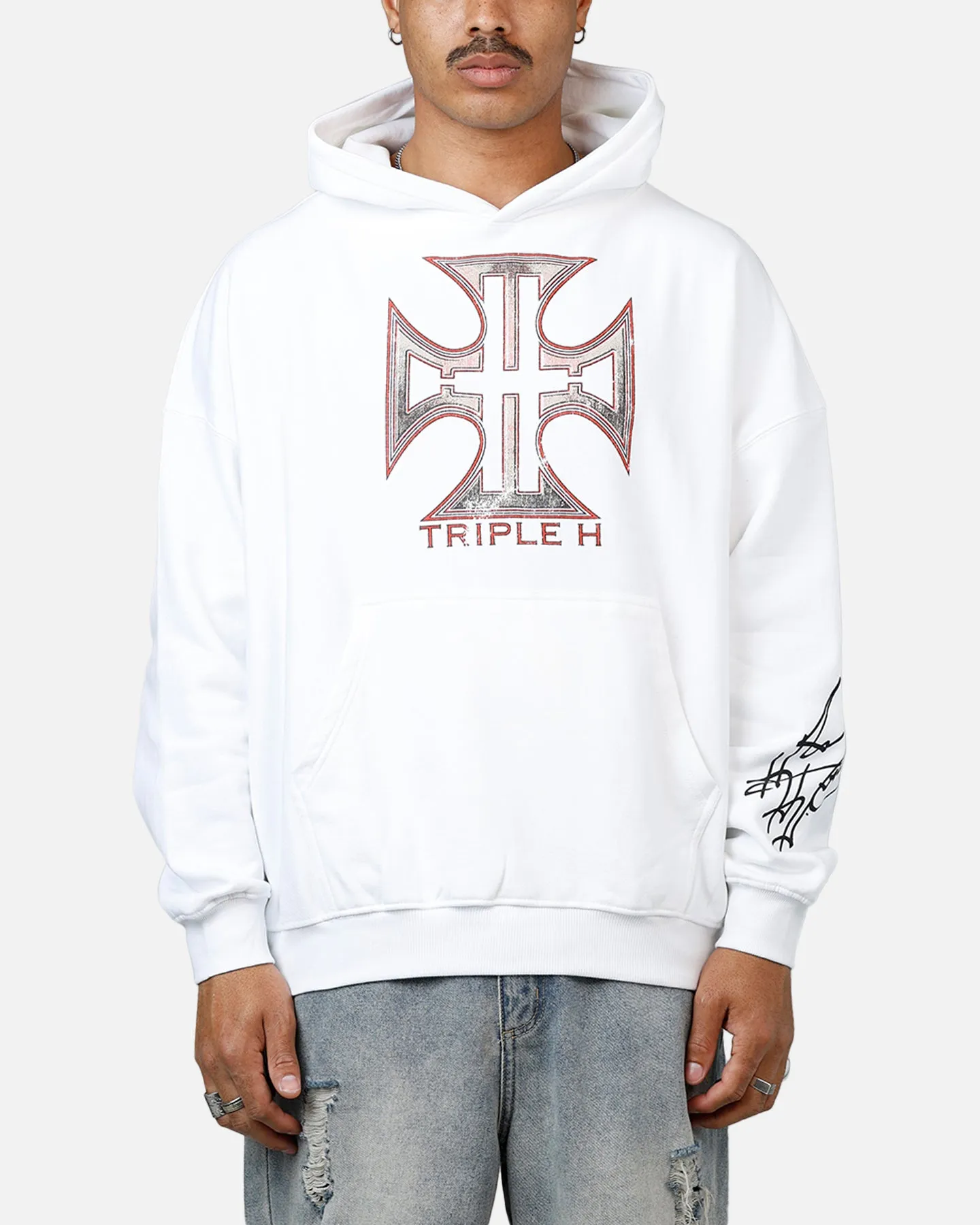 Culture Kings X WWE Triple H Wrestlemania XLI Hoodie White sold by Culture Kings product image thumbnail 2