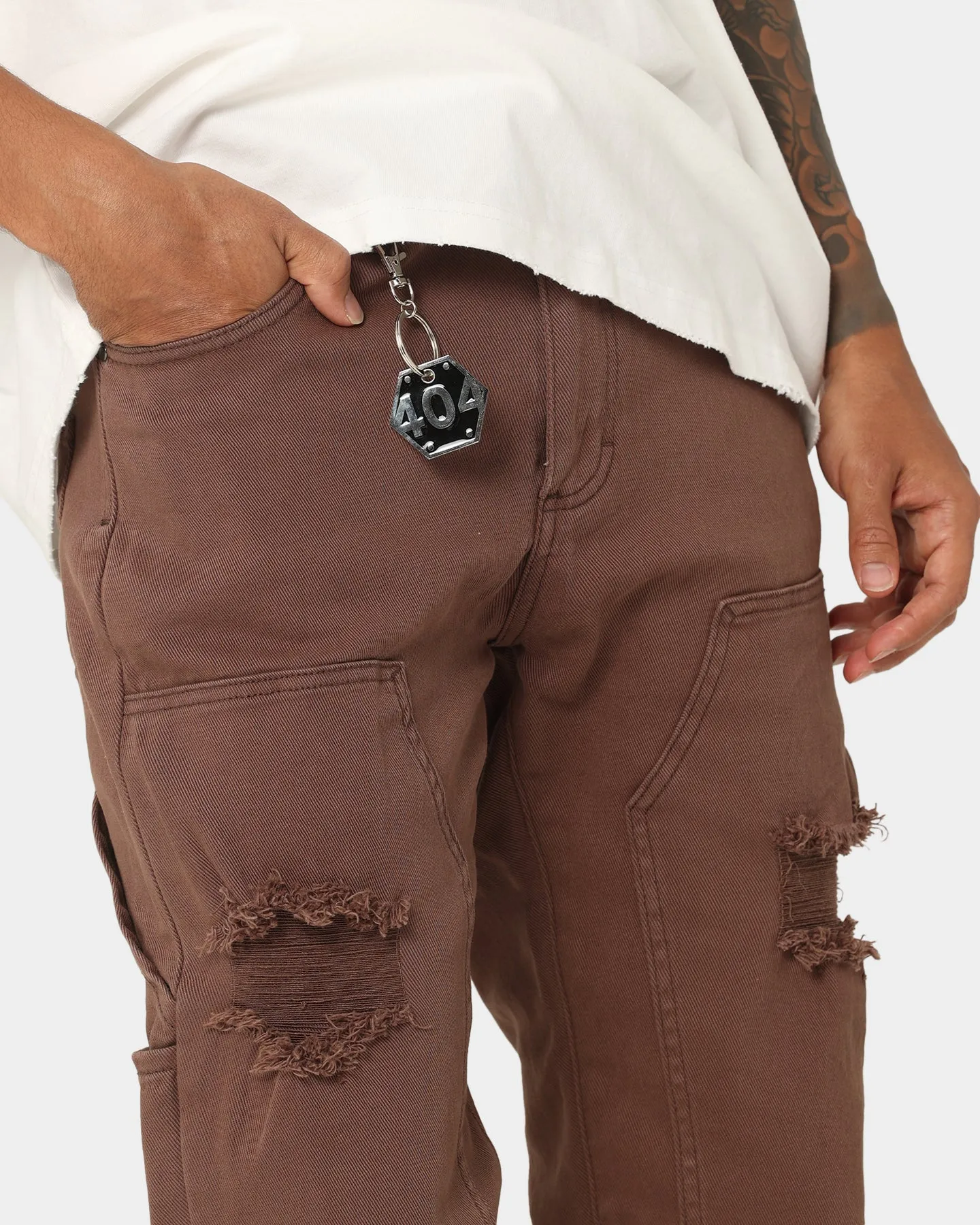 404 Distressed Carpenter Pants Brown sold by Culture Kings product image thumbnail 3