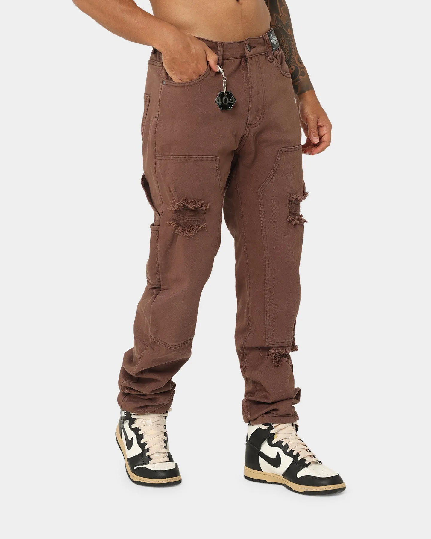 404 Distressed Carpenter Pants Brown sold by Culture Kings product image thumbnail 5