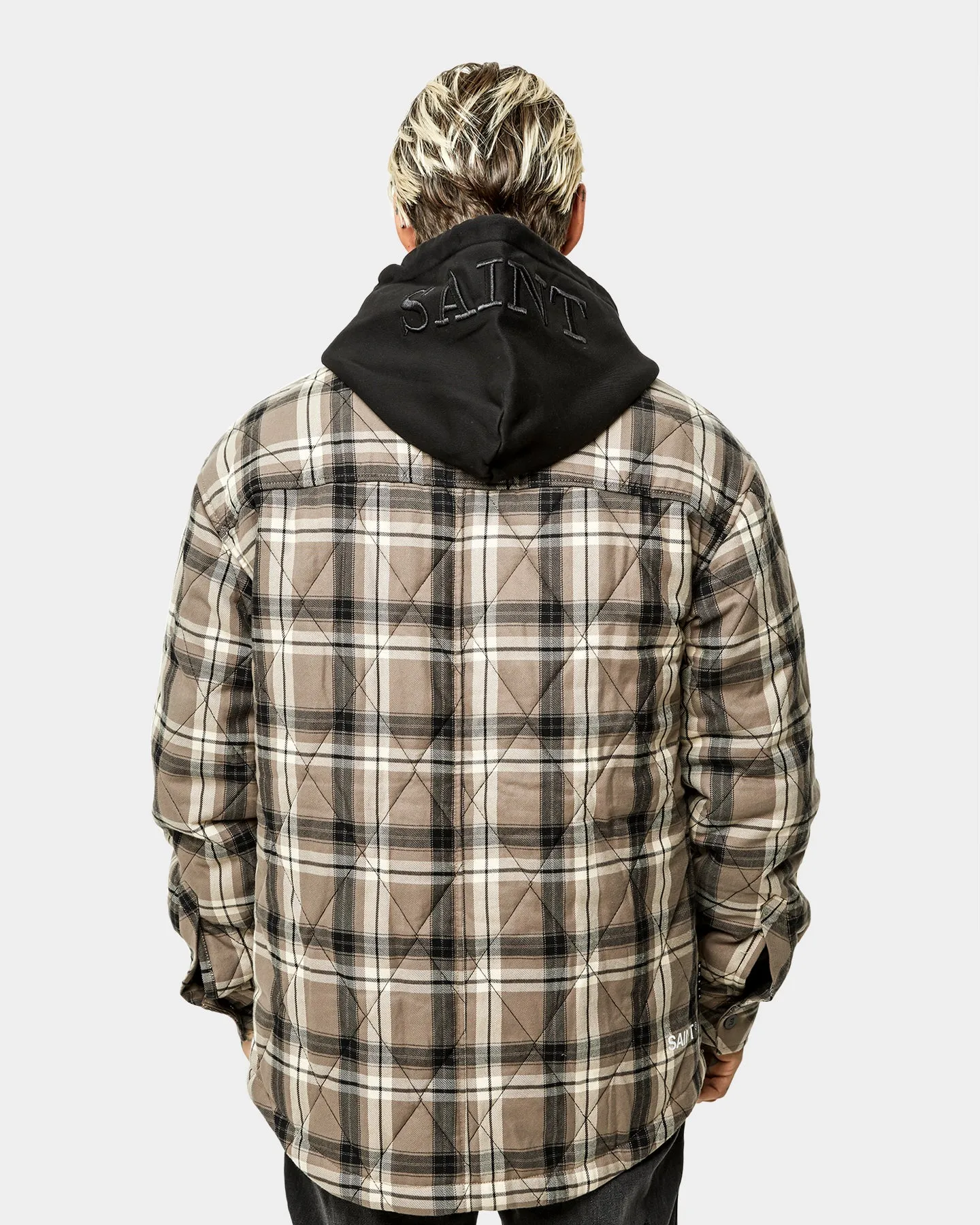 Saint Morta Quilted Flannel Jacket Brown sold by Culture Kings product image thumbnail 5
