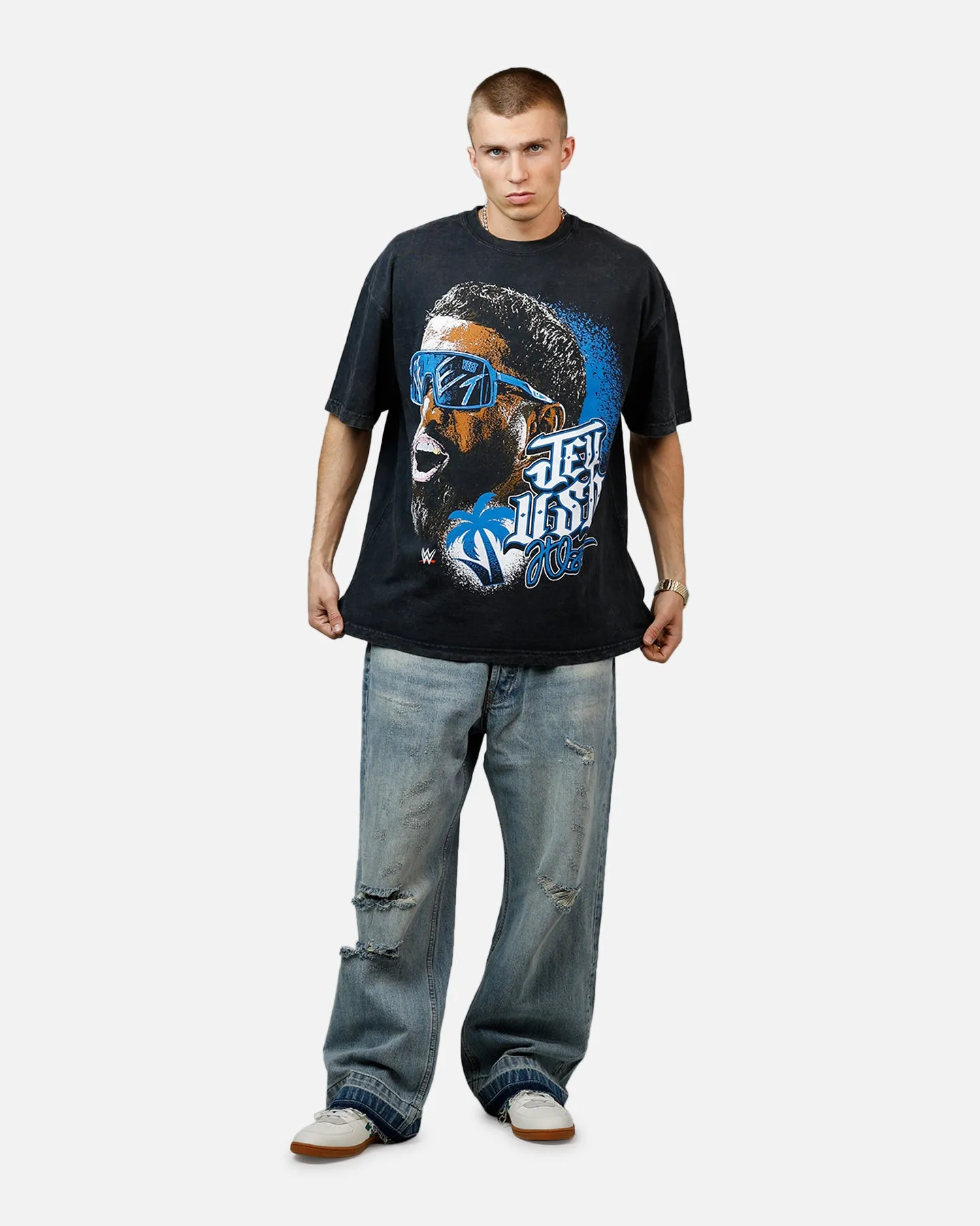 Culture Kings X WWE Jey Uso Wrestlemania XLI Vintage T-Shirt Black Acidwash sold by Culture Kings product image thumbnail 3