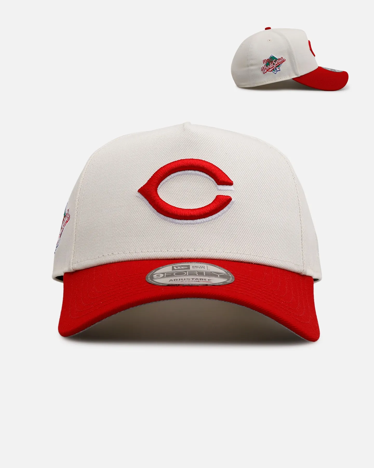 New Era Cincinnati Reds 'Team Color Visor' 9FORTY A-Frame Snapback Chrome/Official Team Color sold by Culture Kings