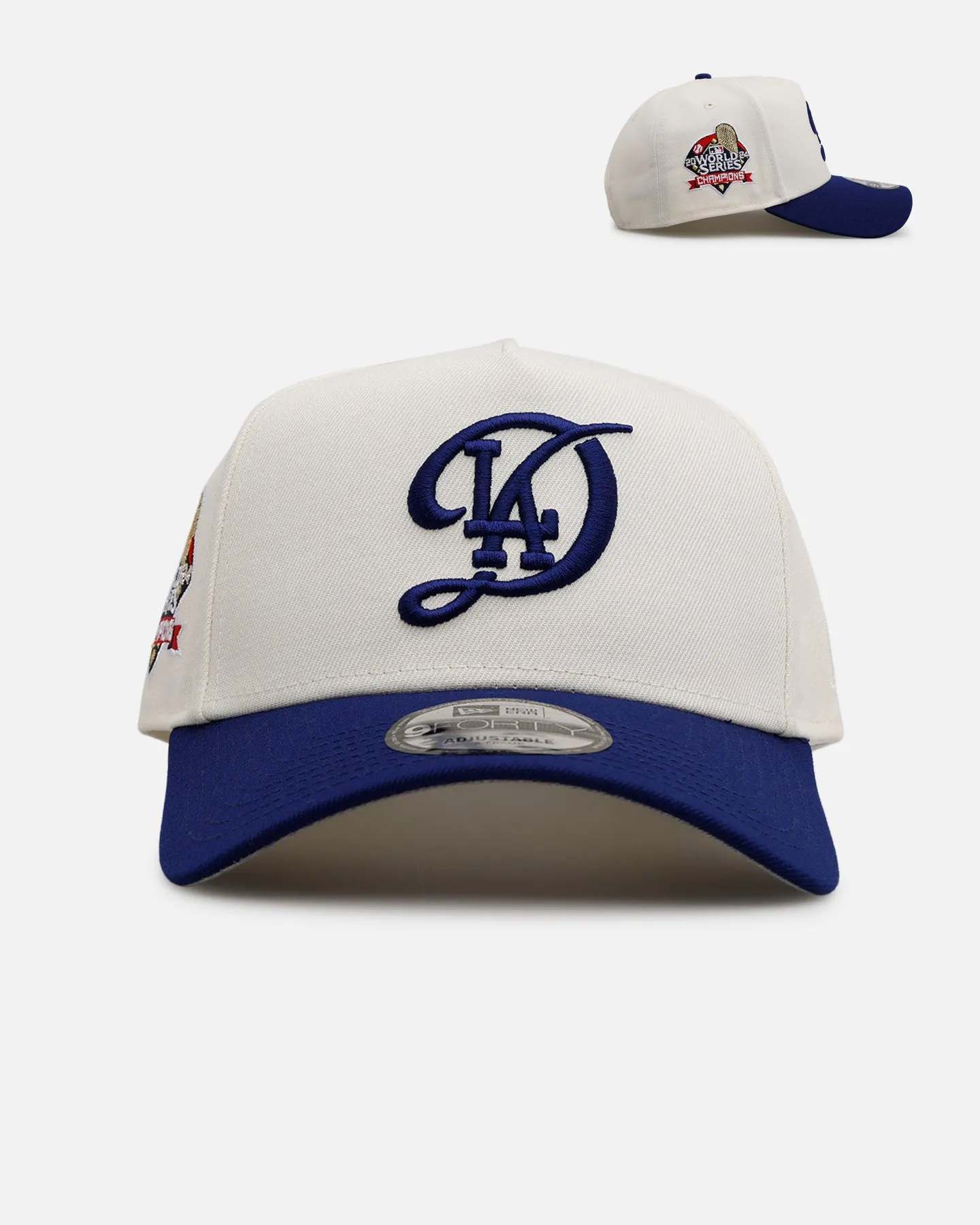 New Era Los Angeles Dodgers 'Team Color Visor' 9FORTY A-Frame Snapback Chrome/Official Team Color sold by Culture Kings