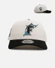 New Era Florida Marlins 'Team Color Visor' 9FORTY A-Frame Snapback Chrome/Official Team Color sold by Culture Kings