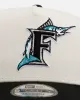 New Era Florida Marlins 'Team Color Visor' 9FORTY A-Frame Snapback Chrome/Official Team Color sold by Culture Kings