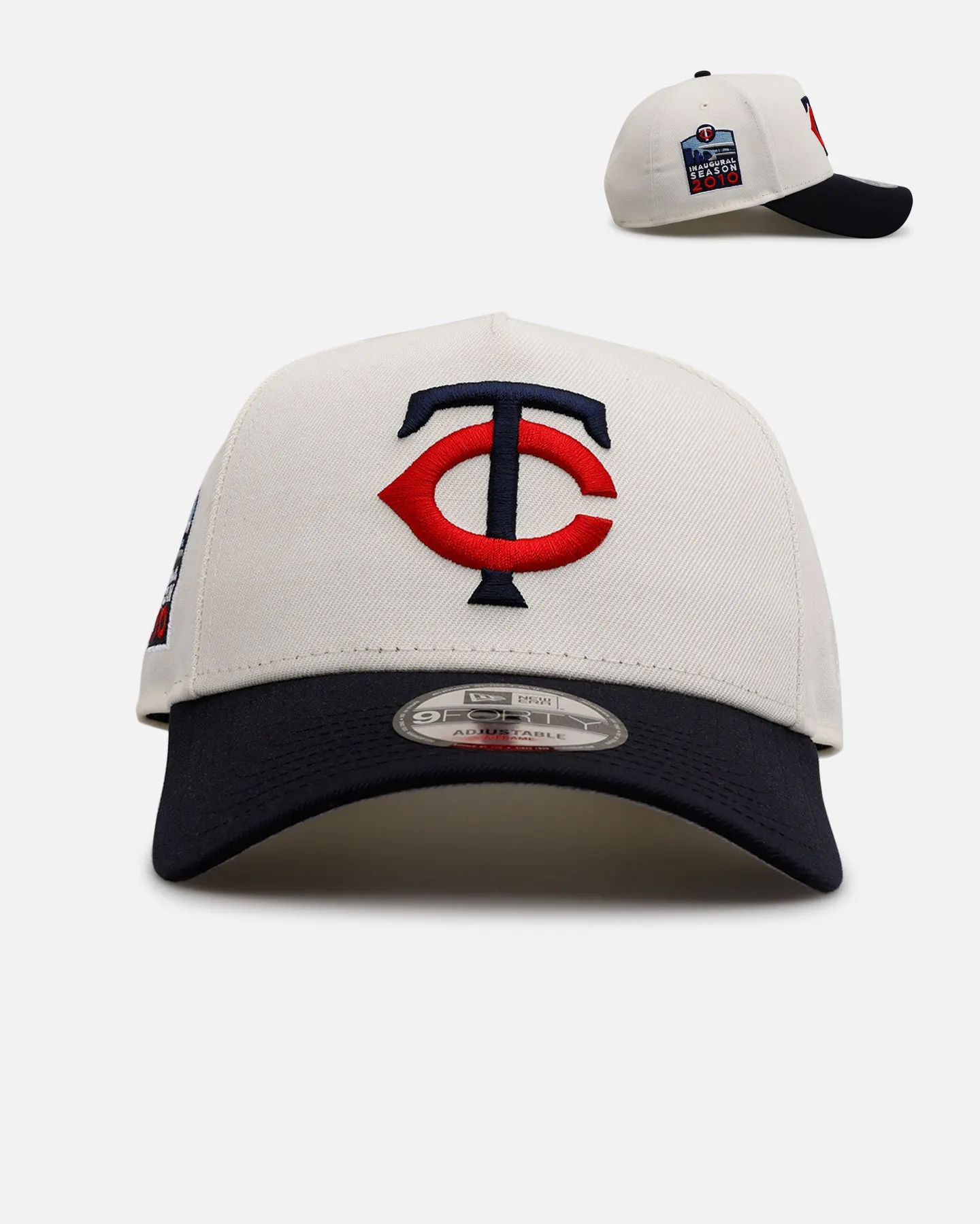 New Era Minnesota Twins 'Team Color Visor' 9FORTY A-Frame Snapback Chrome/Official Team Color sold by Culture Kings