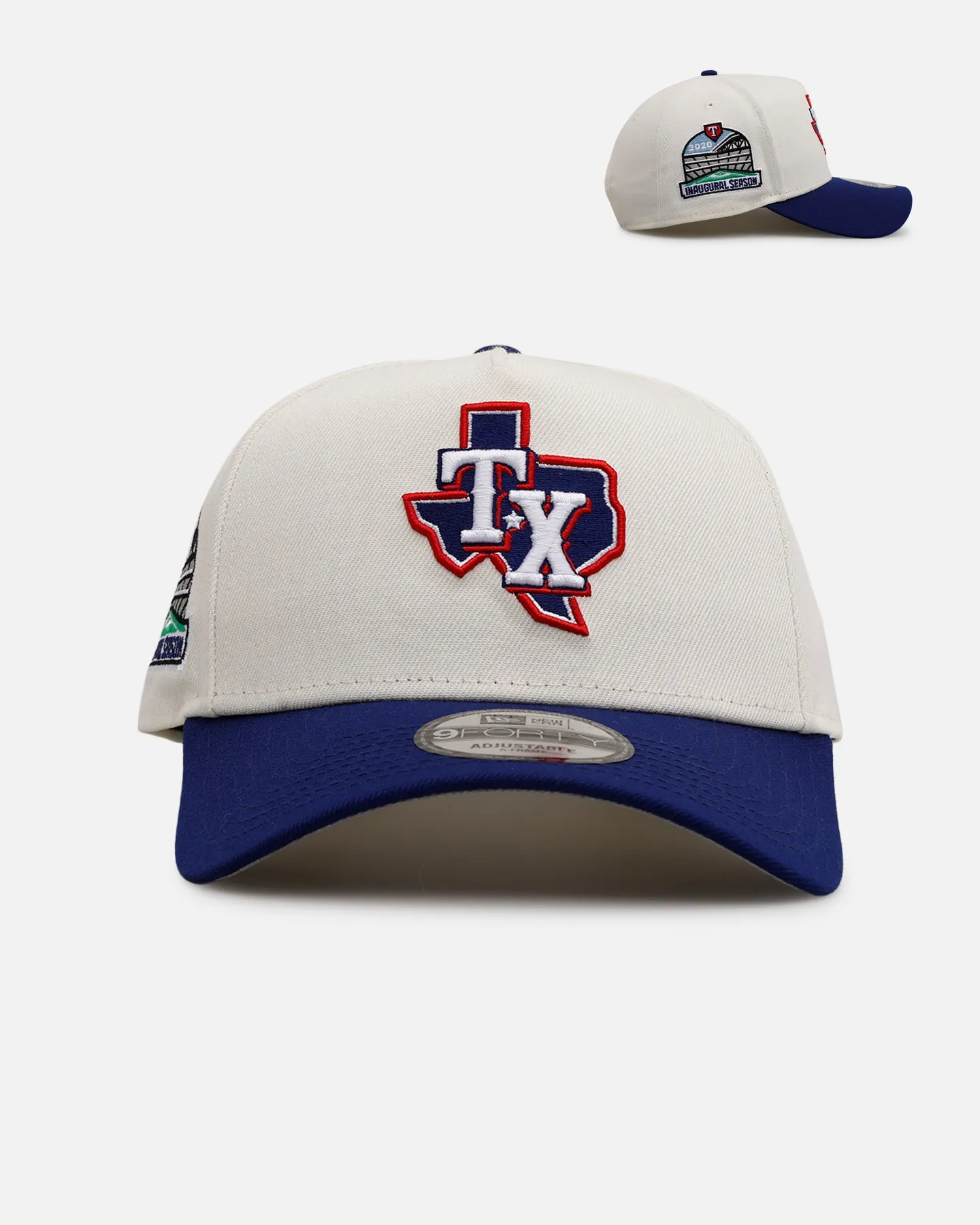 New Era Texas Rangers 'Team Color Visor' 9FORTY A-Frame Snapback Chrome/Official Team Color sold by Culture Kings