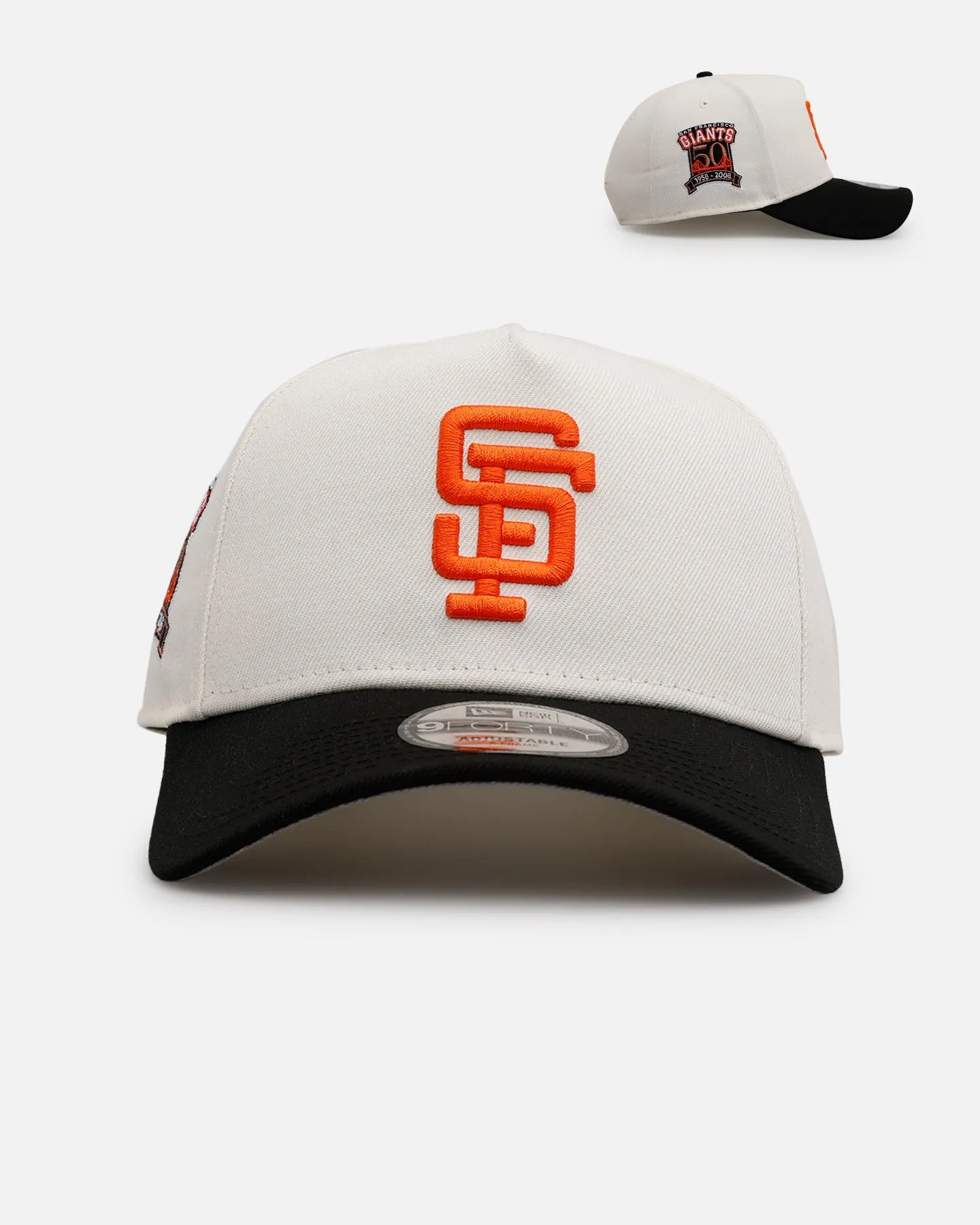 New Era San Francisco Giants 'Team Color Visor' 9FORTY A-Frame Snapback Chrome/Official Team Color sold by Culture Kings
