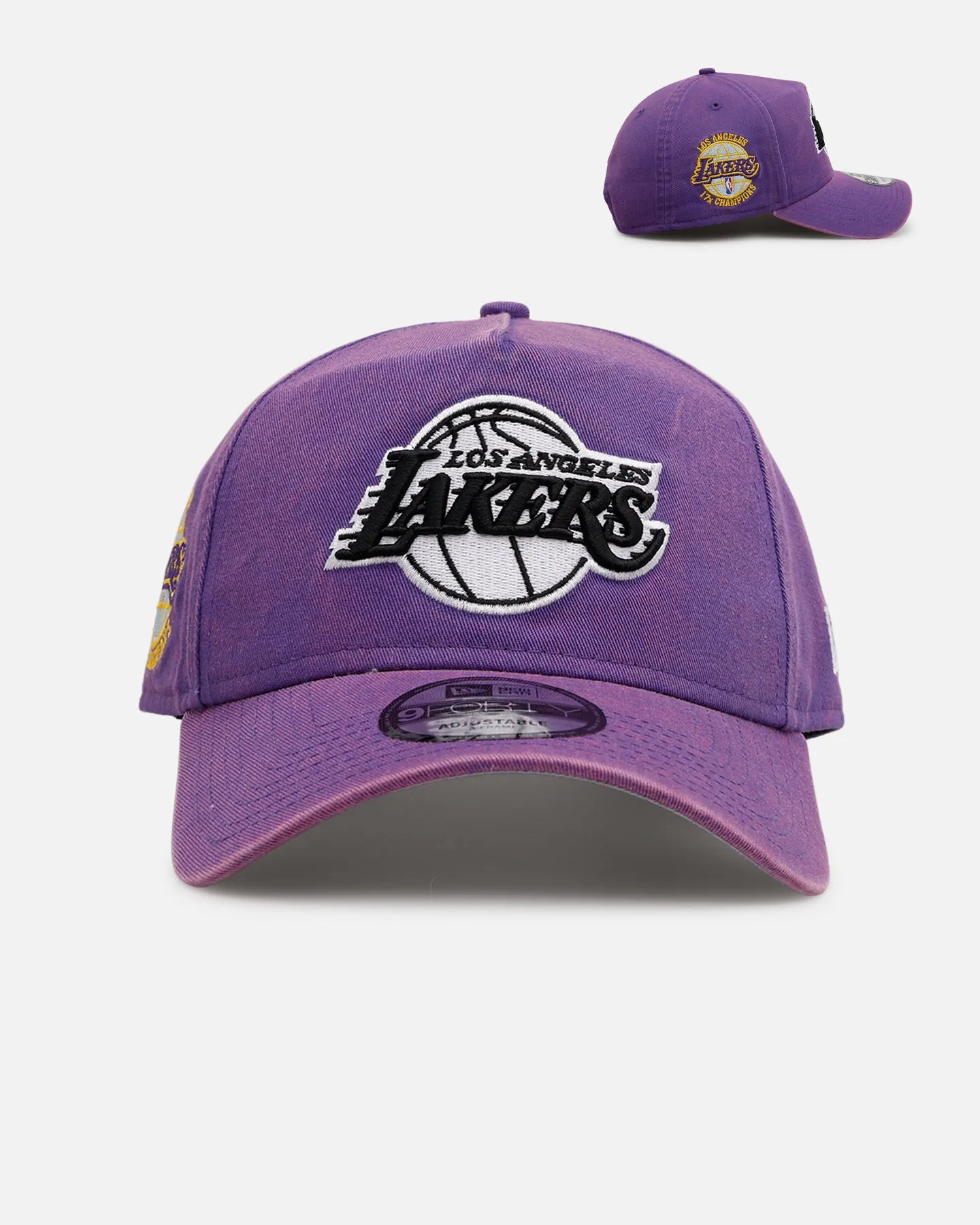 New Era Los Angeles Lakers 'Washed Purple' 9FORTY A-Frame Snapback Washed Purple sold by Culture Kings