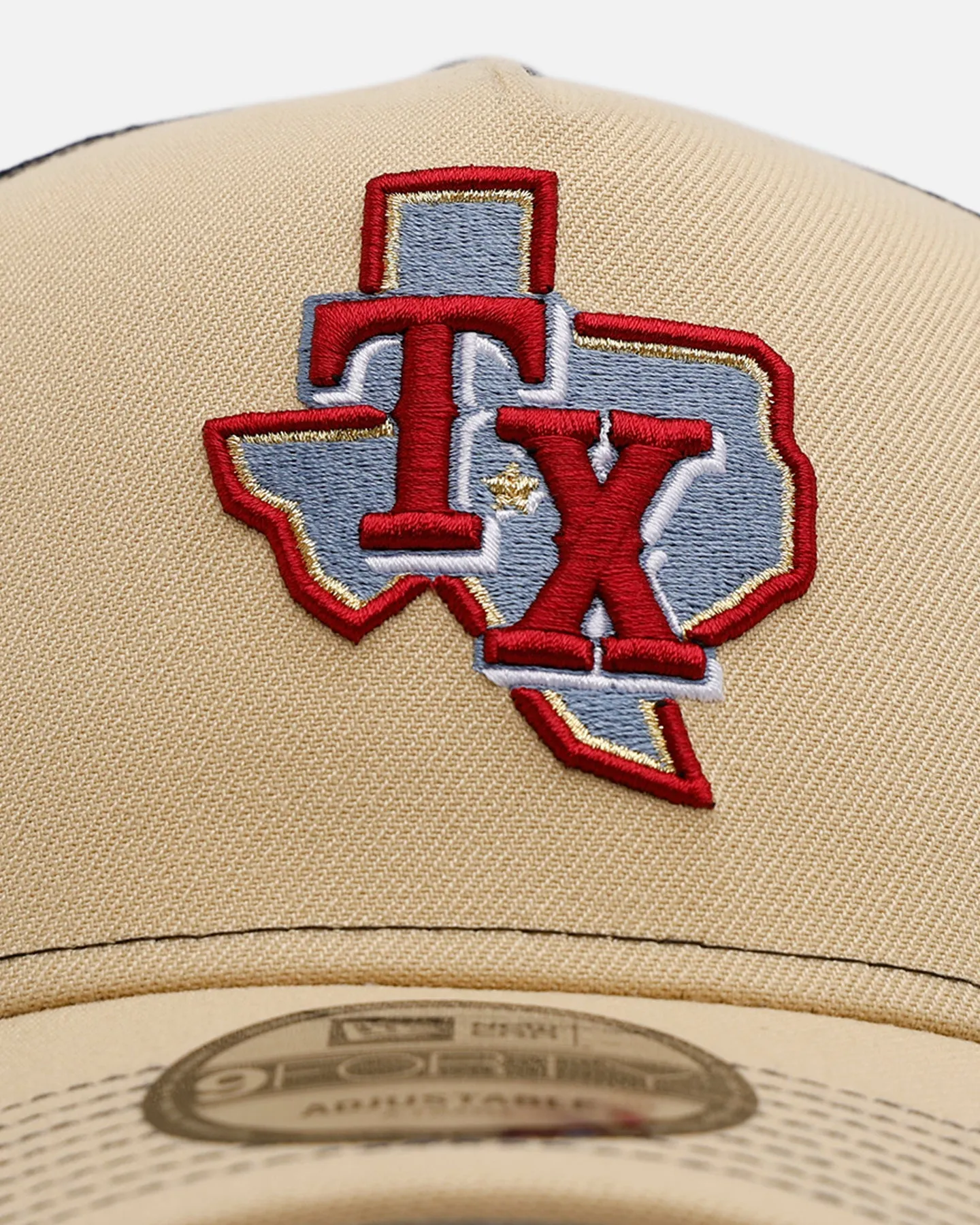 New Era Texas Rangers 'Vintage Truckers' 9FORTY A-Frame Trucker Snapback Vegas Gold sold by Culture Kings product image thumbnail 5